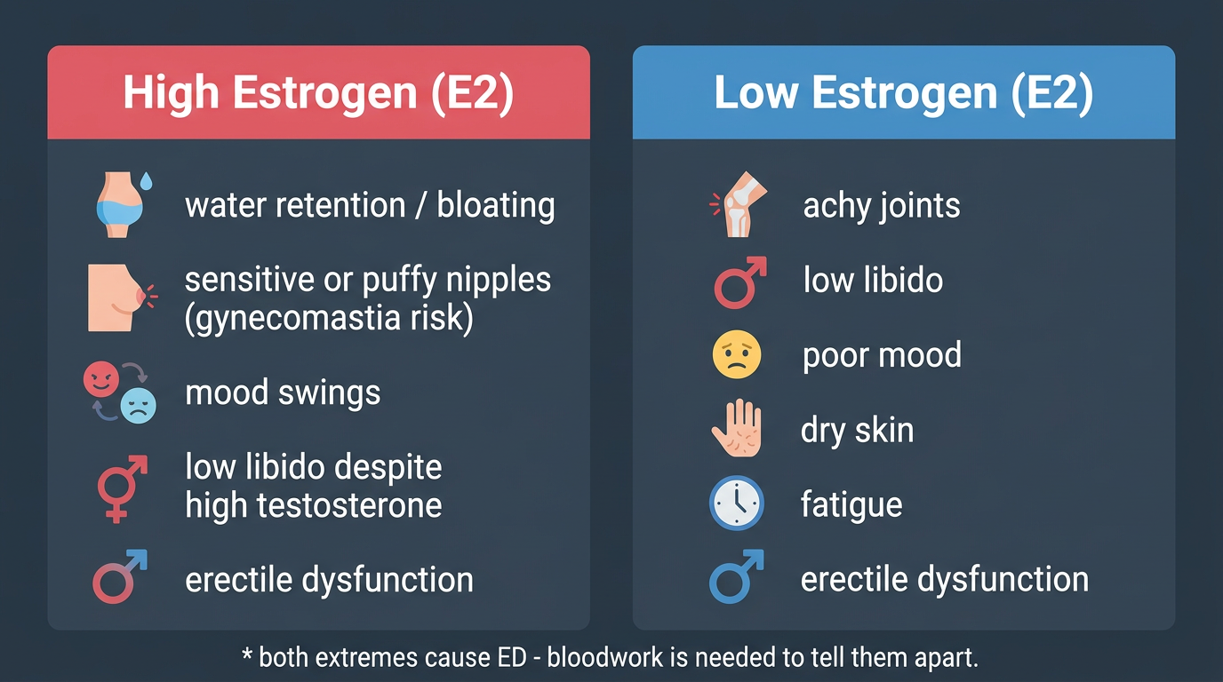 High vs Low Estrogen Symptoms