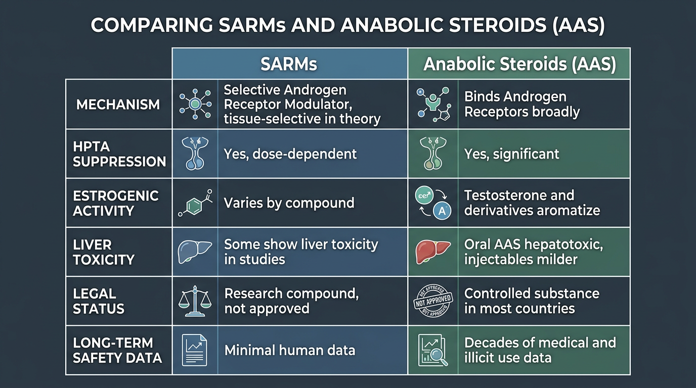 SARMs vs AAS Comparison