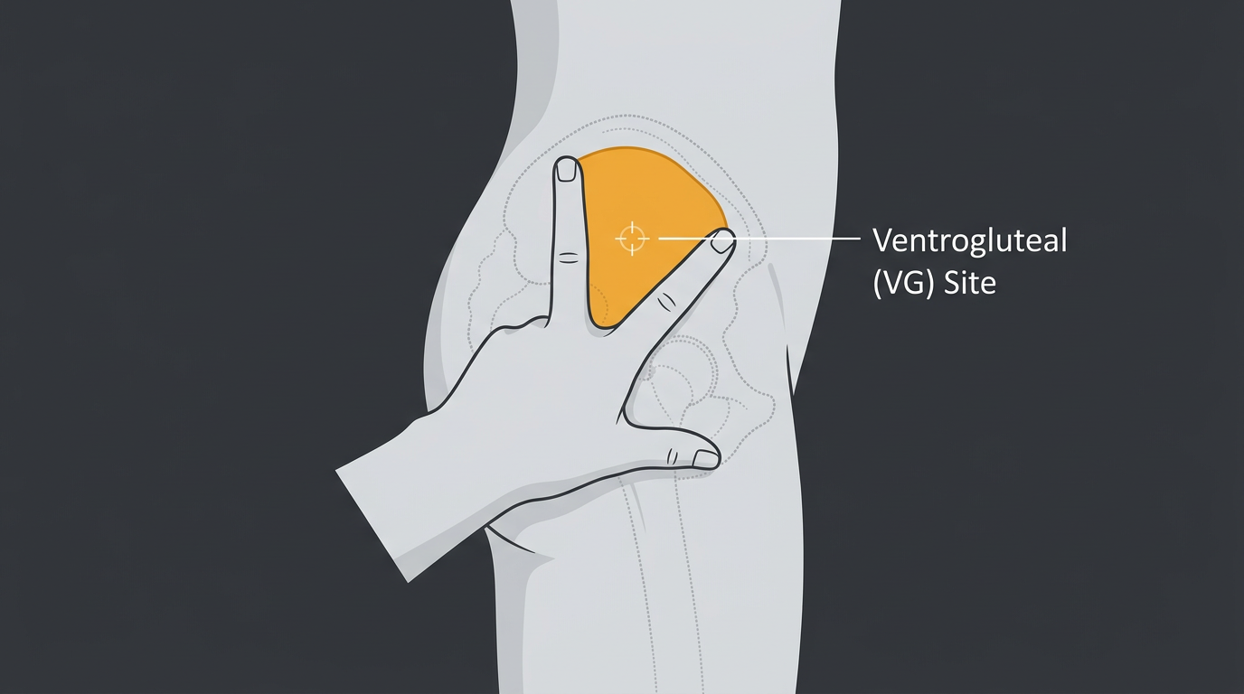 Ventrogluteal injection site